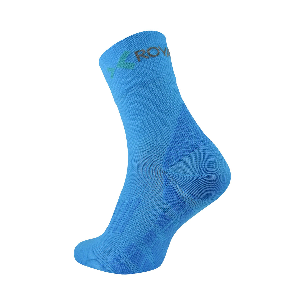 ROYAL BAY | Ponožky High-cut – Modrá neon – pohled z boku